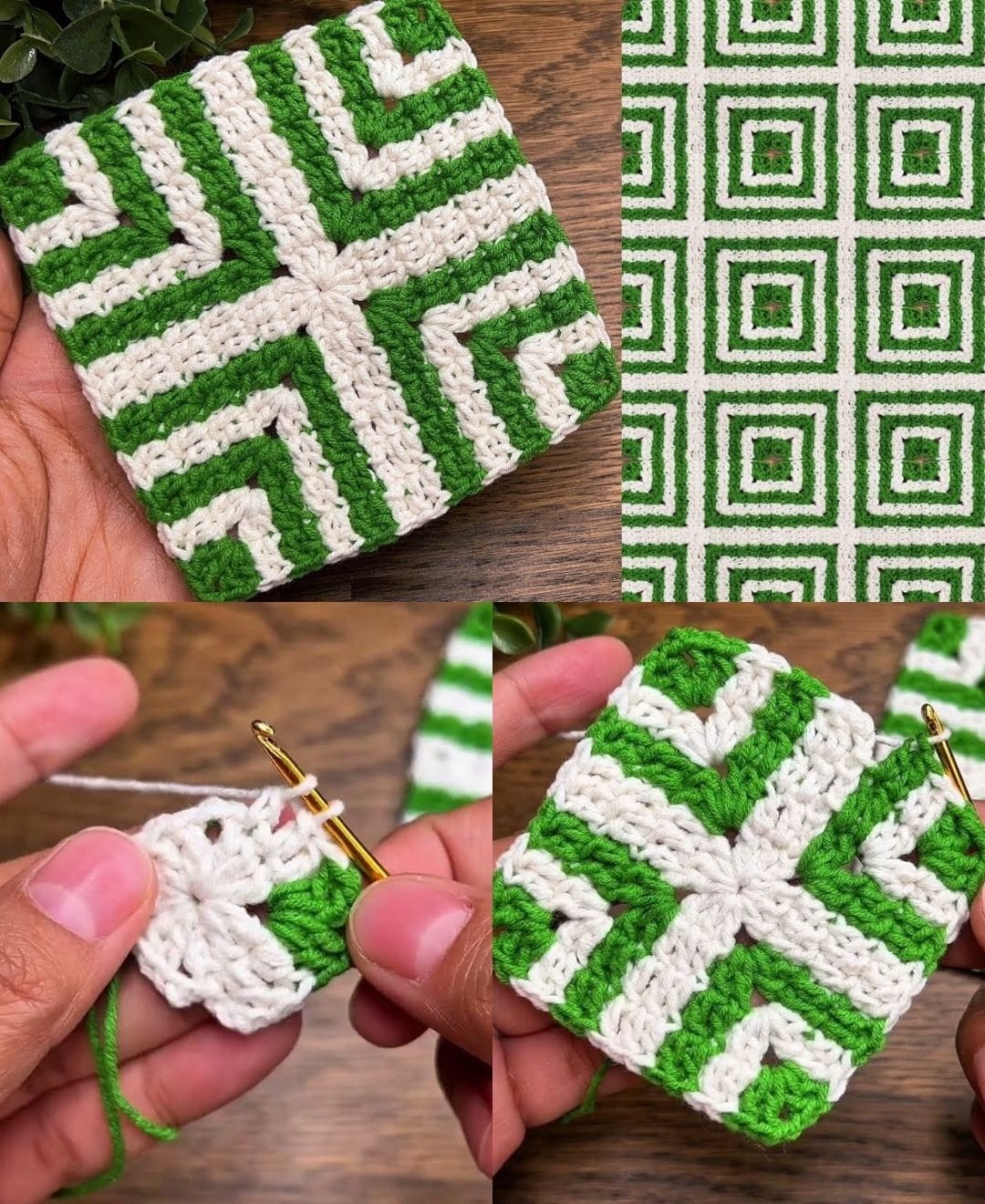 Elegant Granny Square Pattern - Hand Crafted