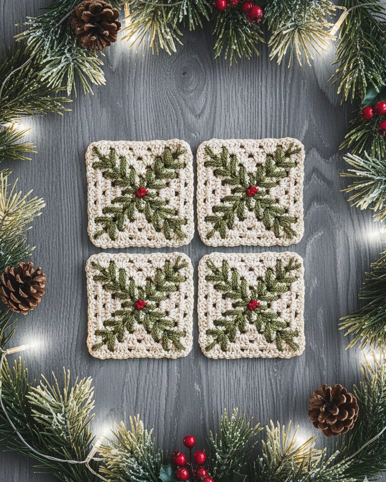 Winter Square Crochet Winter Walk Square Pattern - Hand Crafted