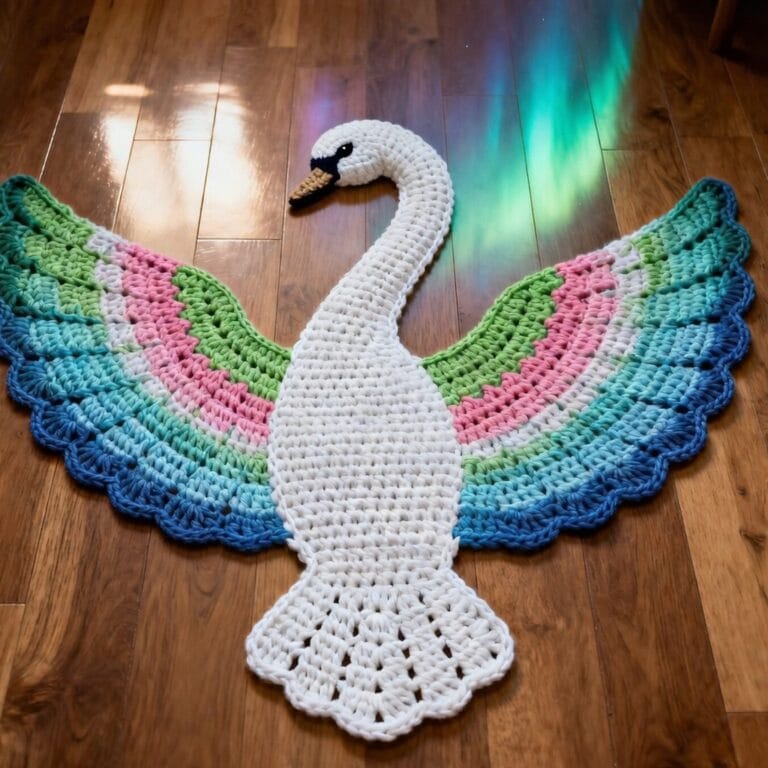 Crochet Luxurious Swan Rug Tutorial - Hand Crafted