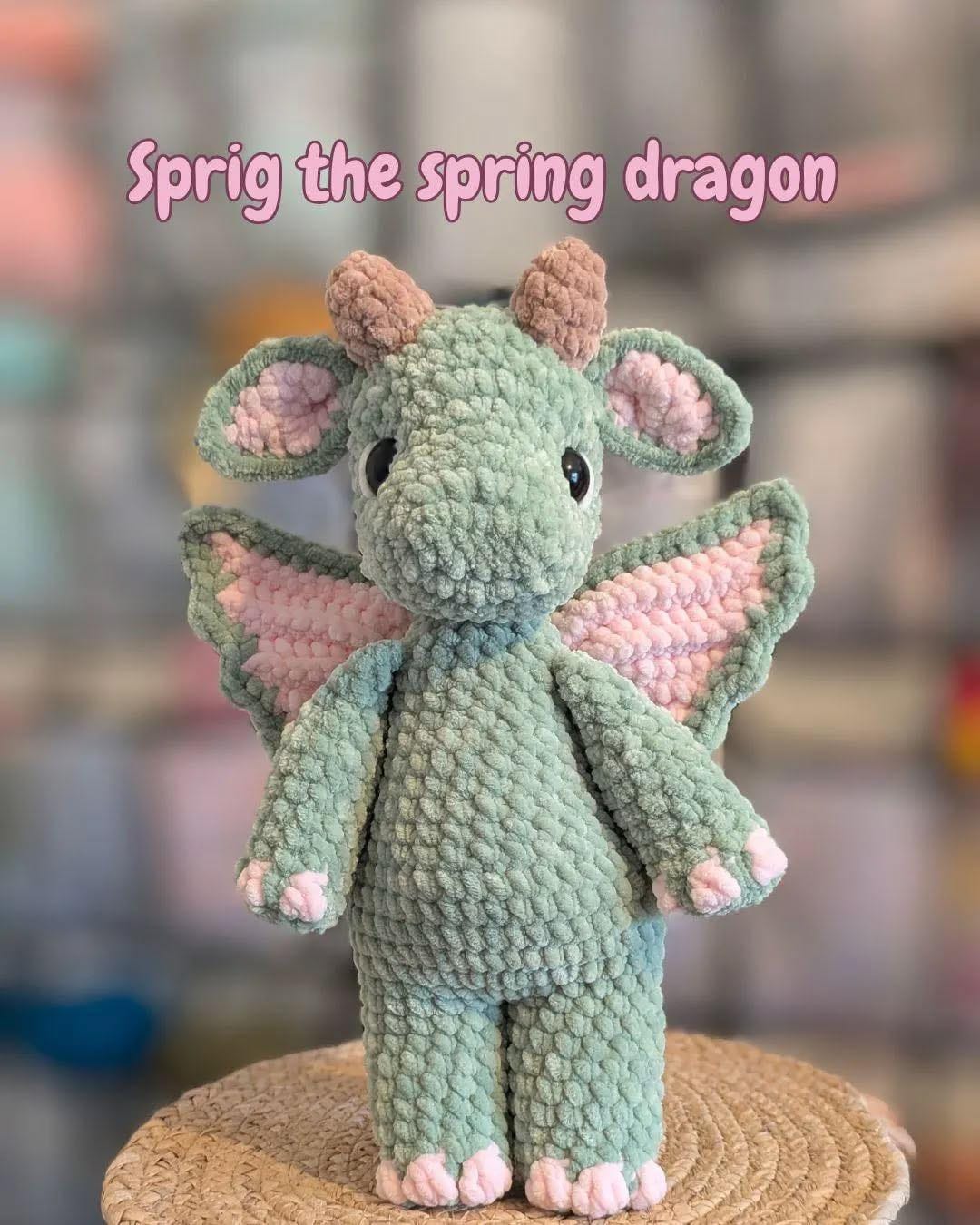Crochet Sprig the Spring Dragon Pattern - Hand Crafted