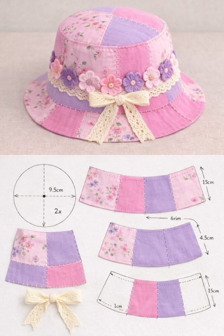 Patchwork Bucket Hat Pattern - Hand Crafted